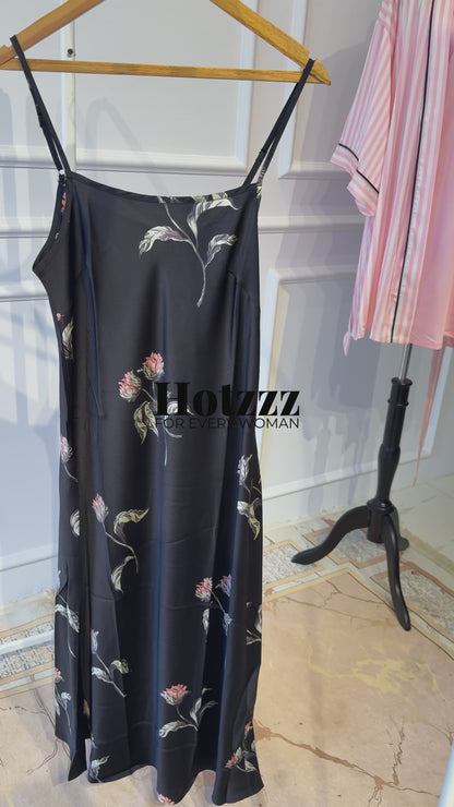 Hotzzz Premium – Midnight Bloom Slip Dress