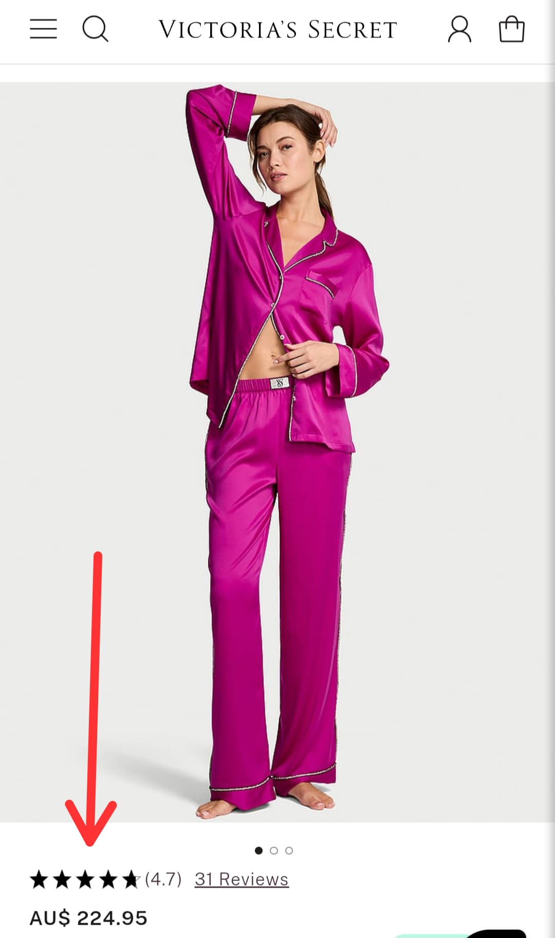 Glazed Satin Shine Long Pajama Set - Crystal Angel Limited Edition