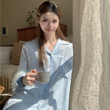 Victoria's Secret Fur-Trimmed Satin Wrap - Sky Blue