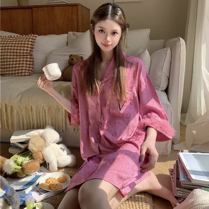 Victoria's Secret Fur-Trimmed Satin Wrap