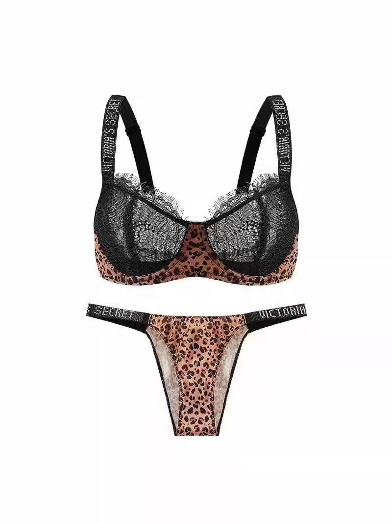 VS Wicked Unlined Shine Strap Balconette Bra-Tiger