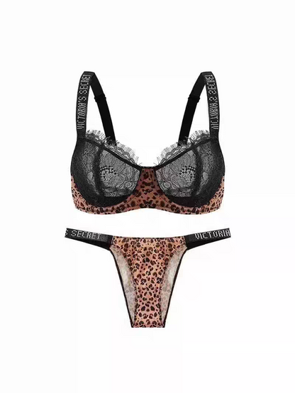 VS Wicked Unlined Shine Strap Balconette Bra-Tiger