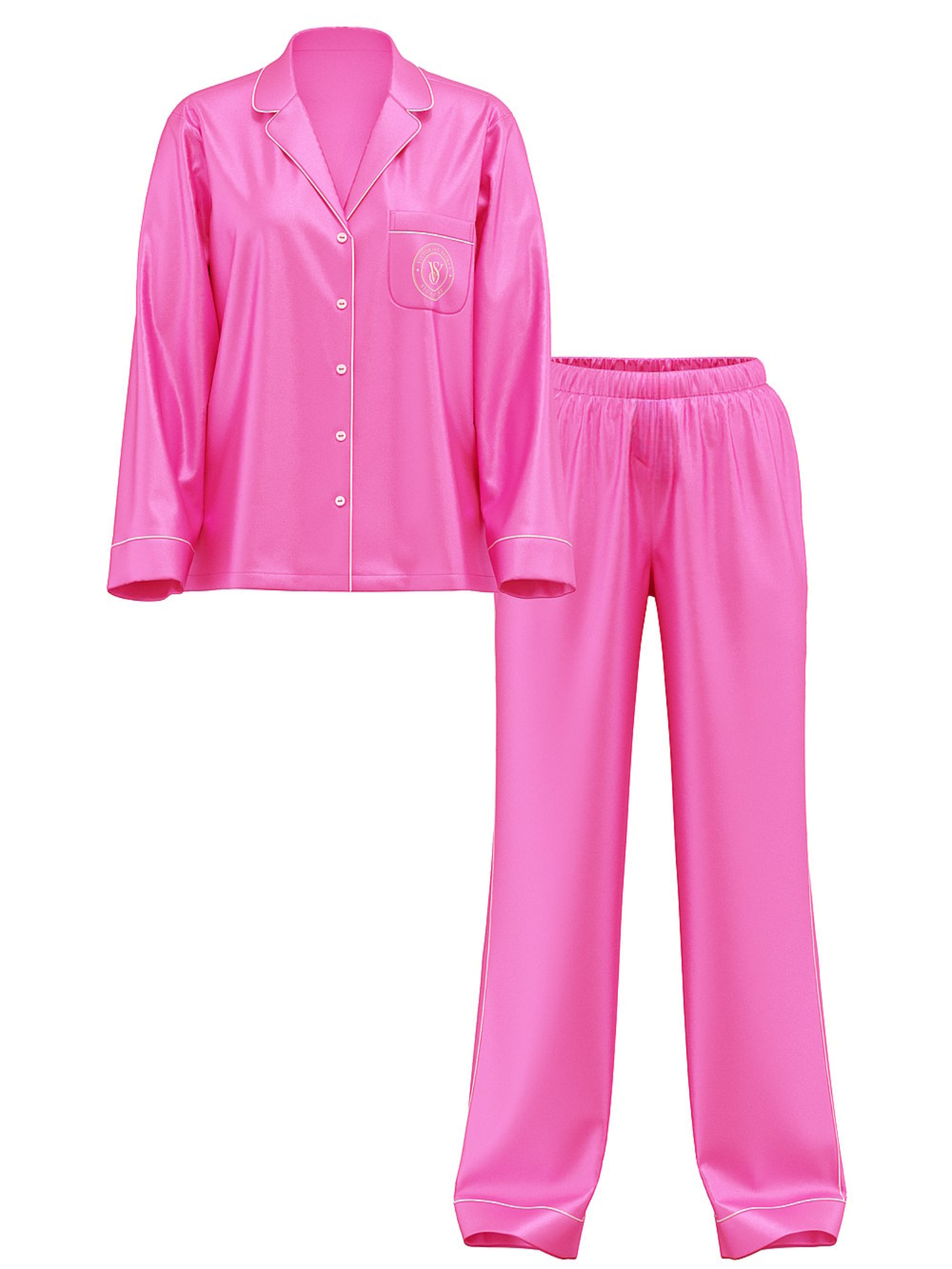 Victoria's Secret Glazed Satin Long Pajama Set