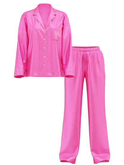 Victoria's Secret Glazed Satin Long Pajama Set