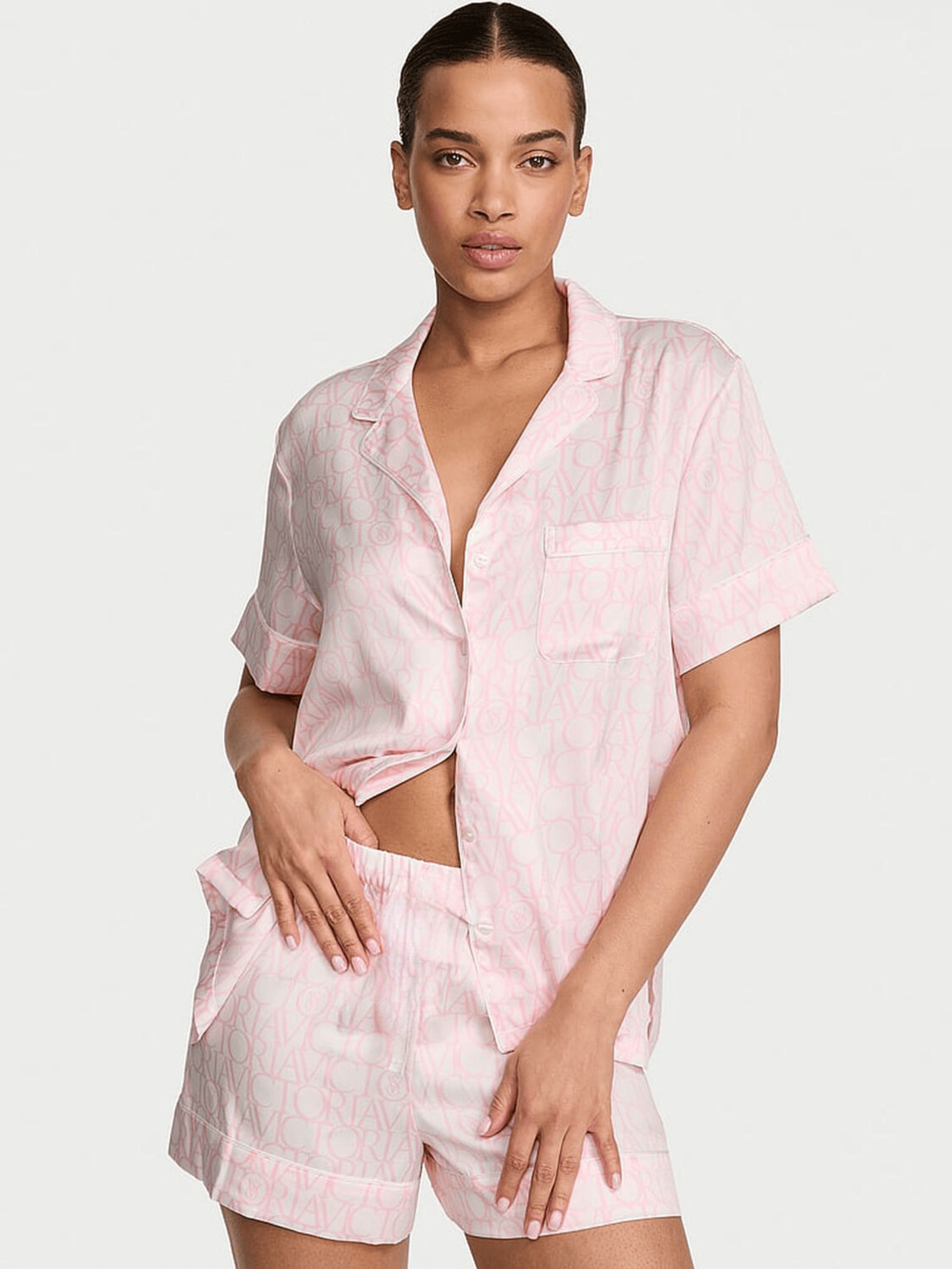 Signature Satin Short Pajama Set