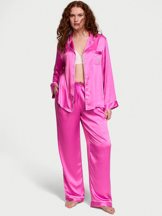 Victoria's Secret Glazed Satin Long Pajama Set